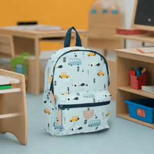 Kidzroom παιδικό σακίδιο πλάτης με σχέδιο οχήματα γαλάζιο