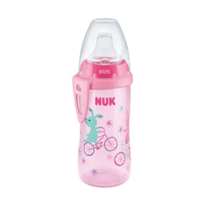 NUK Active Cup μπιμπερό ροζ λαγουδάκια 300ml