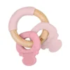 Ξύλινα Μασητικά Κλειδία Οδοντοφυΐας Kikka Boo Keys Pink
