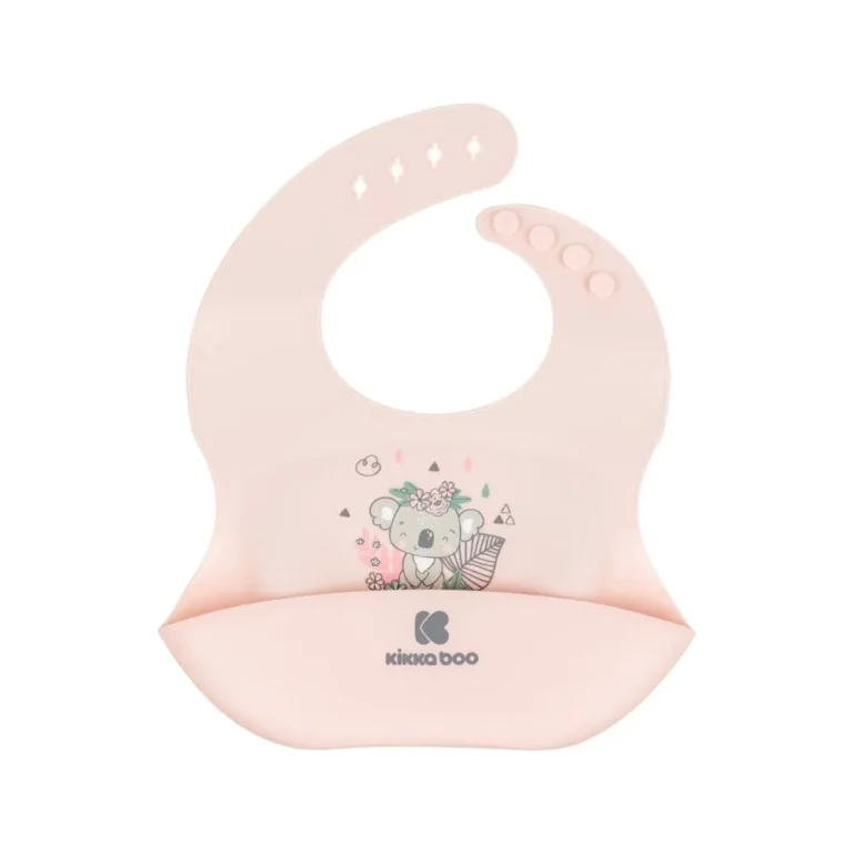 Σαλιάρα Σιλικόνης Kikka Boo – Savanna Friends Pink