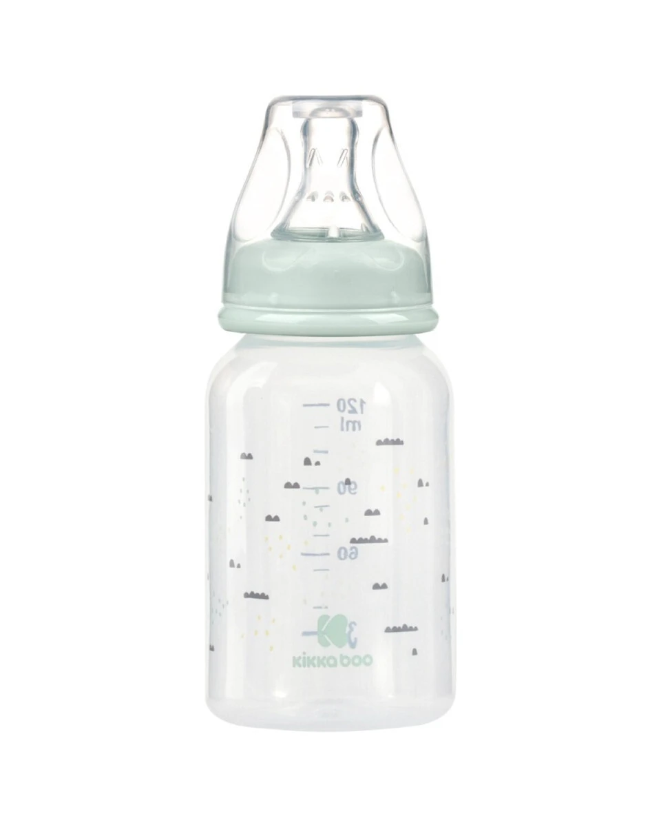 Πλαστικό Μπιμπερό Kikka Boo Κατά των Κολικών 120ml για 0+ μηνών Mint Savanna
