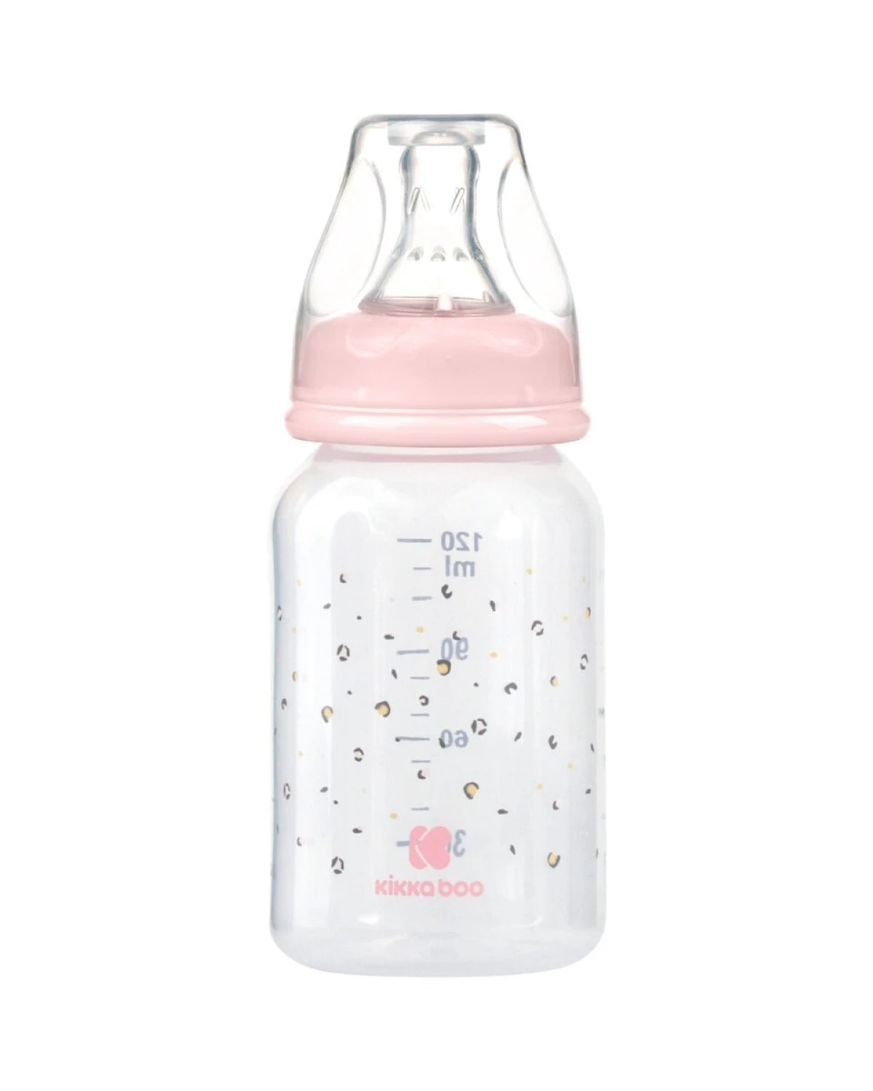 Πλαστικό Μπιμπερό Kikka Boo Κατά των Κολικών 120ml για 0+ μηνών Pink Savanna