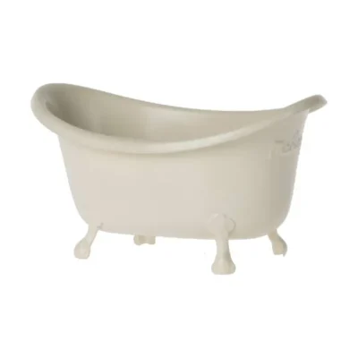 Maileg Μπανιέρα Μινιατούρα – Λευκή Vintage, Μέταλλο, 6 εκατοστά