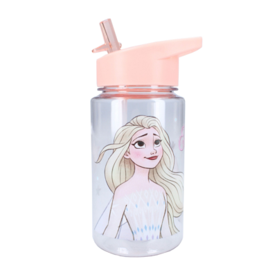 Παγούρι νερού 450ml Frozen II με καλαμάκι και ροζ λαβή