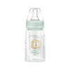 Γυάλινο μπιμπερό 120ml Savanna Kikka Boo Mint με θηλή σιλικόνης.