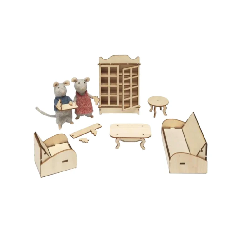 Mouse Mansion Έπιπλα Σαλονιού Κουκλόσπιτου - Ξύλινα έπιπλα σαλονιού