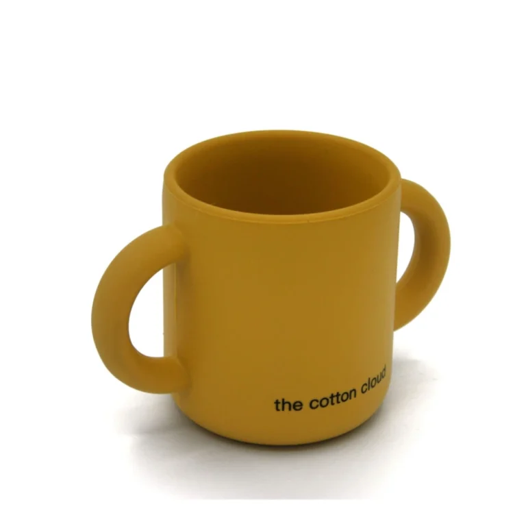 The Cotton Cloud Ποτηράκι Σιλικόνης με λαβές Mustard – Σιλικόνη, Χωρίς BPA, Εργονομικές Λαβές