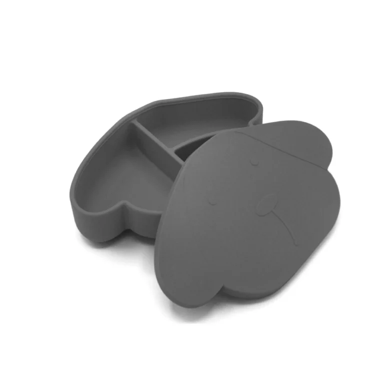 The Cotton Cloud Lunchbox Σιλικόνης Milo the Dog Storm Grey – Χωρίς BPA, Σιλικόνη LFGB