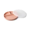 LOO UP Πιάτο Σιλικόνης με Βεντούζα 3 Θέσεων Peach – Ιδανικό για Μέθοδο BLW και Ασφαλή Διατροφή
