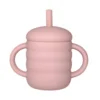 LOO UP Ποτηράκι Σιλικόνης 2IN1 Rosa 160ml – Ασφαλές, χωρίς BPA, με ερμητικό καπάκι