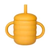 LOO UP Ποτηράκι Σιλικόνης 2IN1 Yellow 160ml – Ασφαλές, χωρίς BPA, με ερμητικό καπάκι