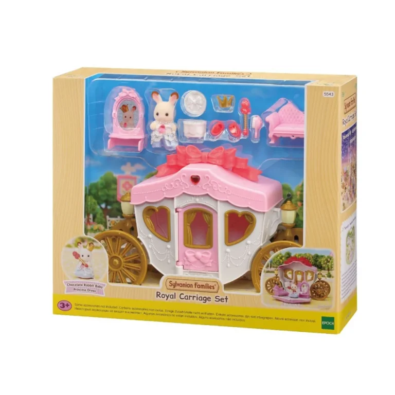 Άμαξα Sylvanian Families με φιγούρα πριγκίπισσας Chocolate Rabbit Baby και αξεσουάρ