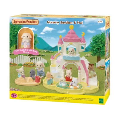 Σετ Sylvanian Families με αρένα άμμου, πισίνα και μωράκι κουνελάκι