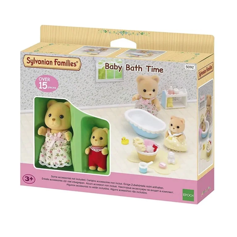 Σετ Sylvanian Families με την Andromeda και τον Jason το μωρό αρκουδάκι στην ώρα του μπάνιου