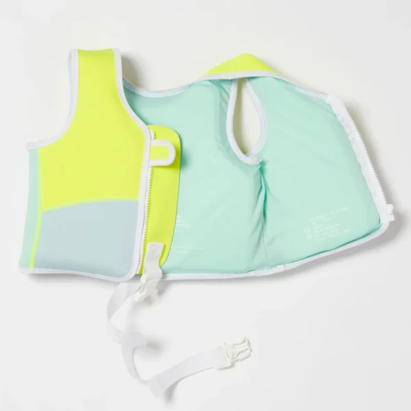 SUNNYLiFE Γιλέκο Κολύμβησης Salty the Shark Aqua Neon Yellow