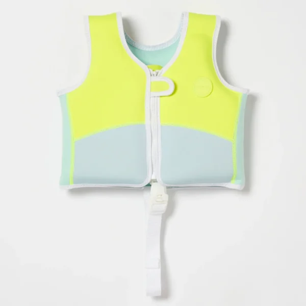 SUNNYLiFE Γιλέκο Κολύμβησης Salty the Shark Aqua Neon Yellow