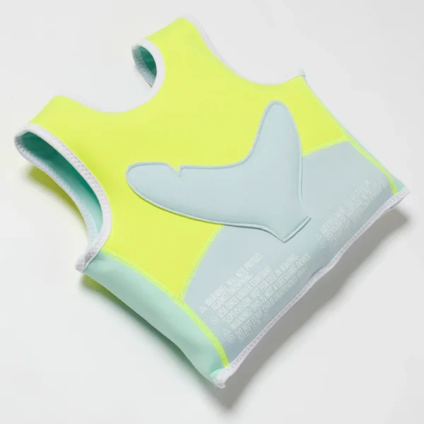 SUNNYLiFE Γιλέκο Κολύμβησης Salty the Shark Aqua Neon Yellow
