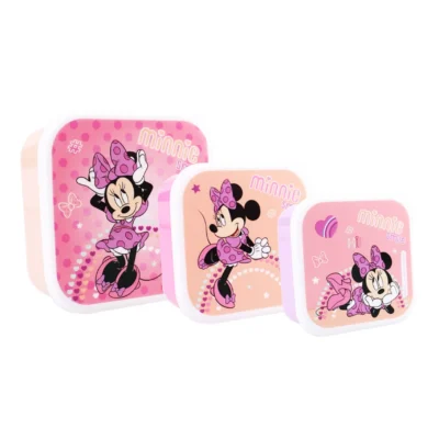 Σετ 3 Δοχεία Φαγητού Lunch & Snack Box Minnie Mouse Fresh Bites