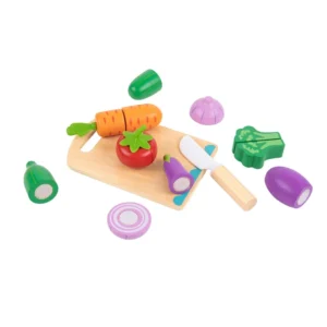 Tooky Toy Ξύλινα Λαχανικά Κοπής - 6 Λαχανικά
