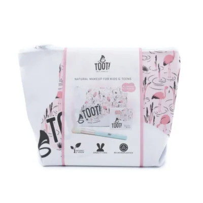 TOOT! παιδικό σετ μακιγιάζ με ρουζ Flamingo, καθρέφτη και πινέλο