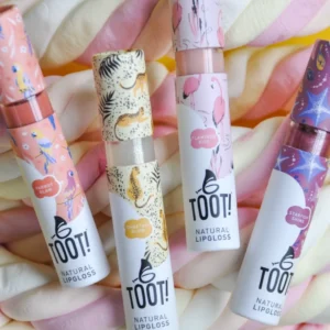 TOOT! φυσικό λιπ γκλος για παιδιά Flamingo Kiss με ροζ απόχρωση