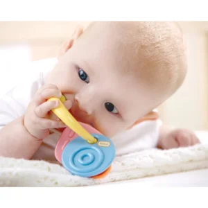 Tolo Baby μασητικό-κουδουνίστρα παστέλ για βρέφη 3 μηνών