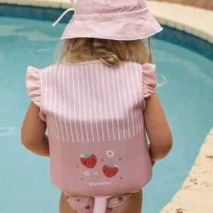 Monneka Παιδικό Γιλέκο Κολύμβησης Strawberries Ροζ με Φράουλες