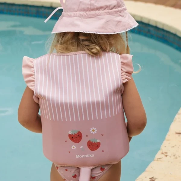 Monneka Παιδικό Γιλέκο Κολύμβησης Strawberries Ροζ με Φράουλες