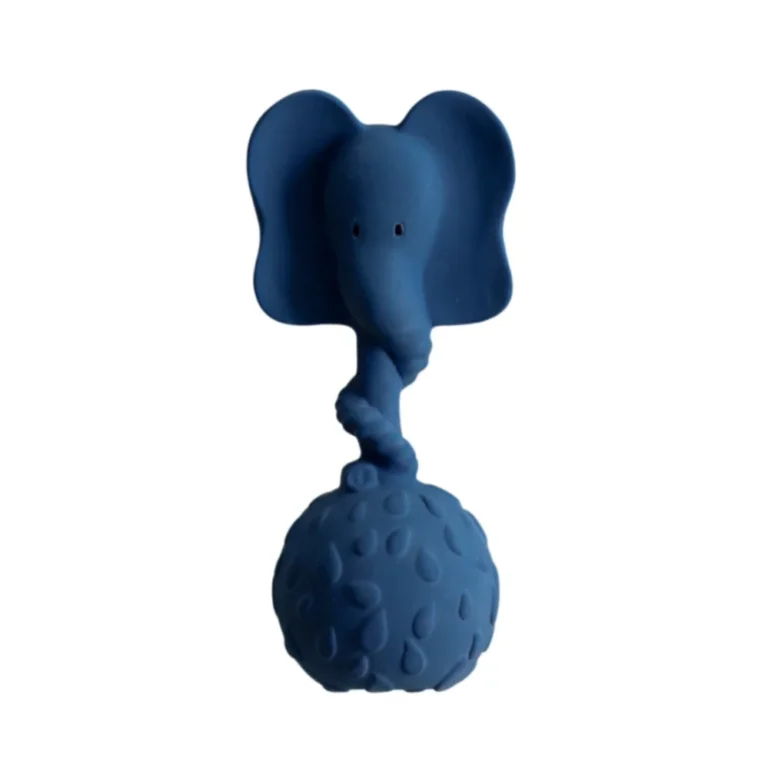 Natruba Κουδουνίστρα Οδοντοφυΐας Elephant Blue | Φυσικό Καουτσούκ, Χειροποίητη, Από 0+ Μηνών