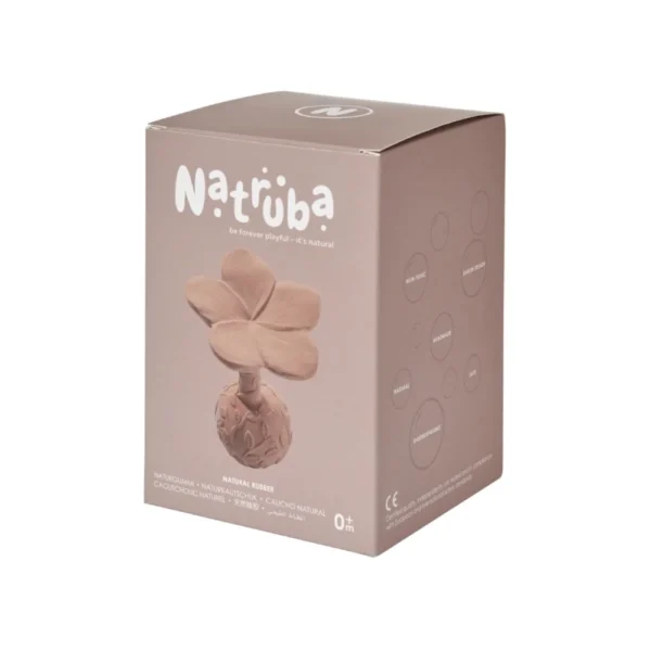 Natruba κουδουνίστρα Plumeria Rose για βρέφη από φυσικό καουτσούκ