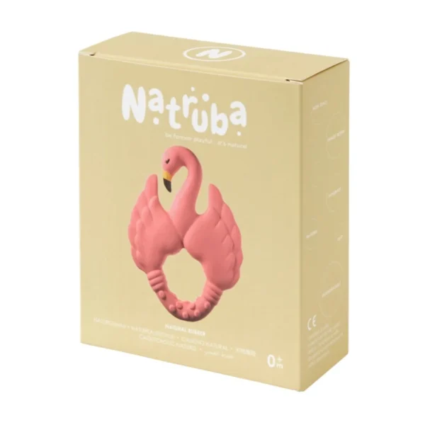 Natruba μασητικό Flamingo Pink από φυσικό καουτσούκ