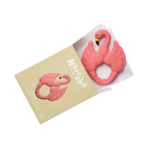 Natruba μασητικό Flamingo Pink από φυσικό καουτσούκ