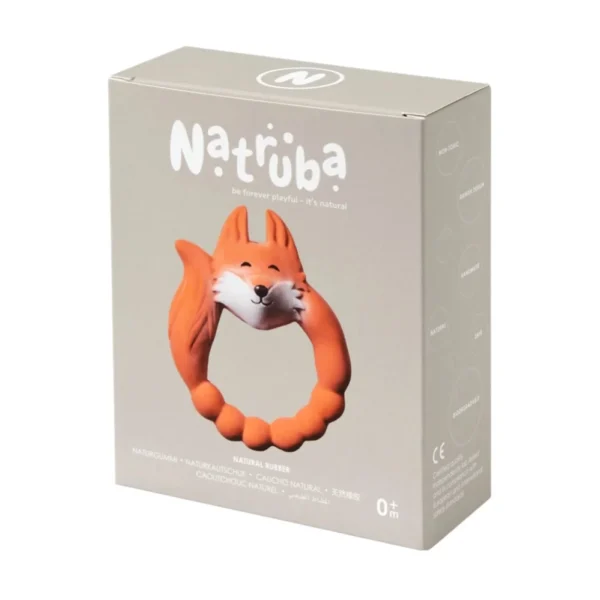 Natruba μασητικό Fox Orange από φυσικό καουτσούκ