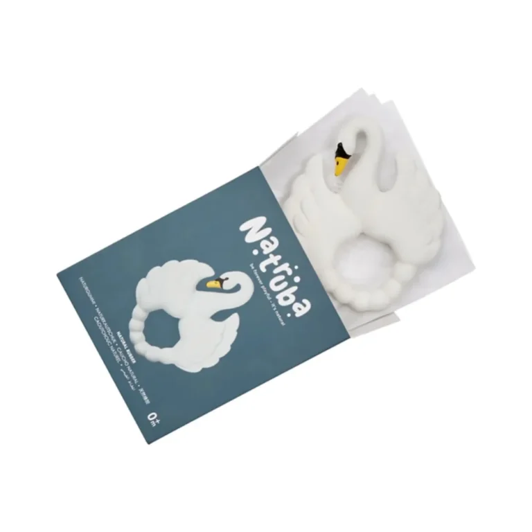Natruba Μασητικό Swan White | Φυσικό Καουτσούκ, Χειροποίητο, Από 0+ Μηνών