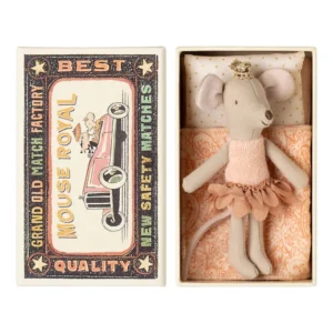 Maileg Princess Mouse Little Sister σε σπιρτόκουτο