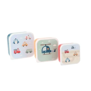 Tutete σετ 3 lunch boxes City Cars για σχολικά γεύματα