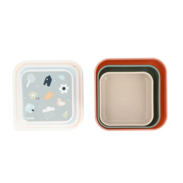Tutete σετ 3 lunch boxes Geometric Nature για σχολικά γεύματα