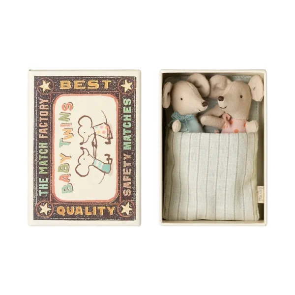 Maileg διδυμάκια baby mice σε σπιρτόκουτο