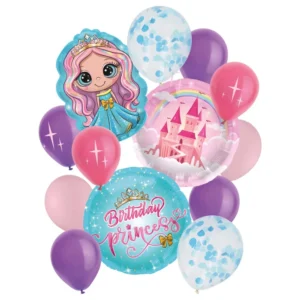 Balloon Set Princess με foil & latex μπαλόνια