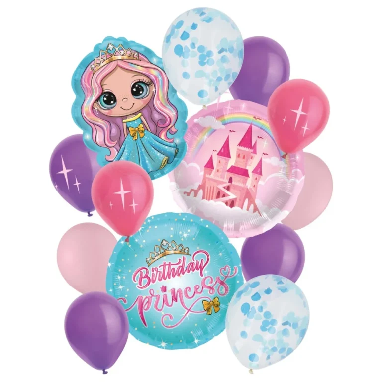 Balloon Set Princess με foil & latex μπαλόνια