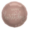 Foil Balloon Happy Birthday Crème Rose 45 εκ. Folat