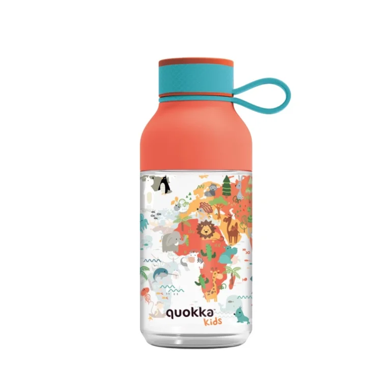 Quokka Ice Kids Map of Life Παιδικό Παγούρι Πλαστικό Orange 430ml | Χωρίς BPA & Ανθεκτικό