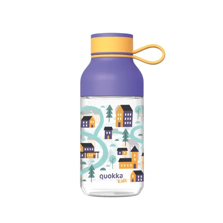 Quokka Ice Kids Town Παιδικό Παγούρι Πλαστικό Purple 430ml | Χωρίς BPA & Ανθεκτικό