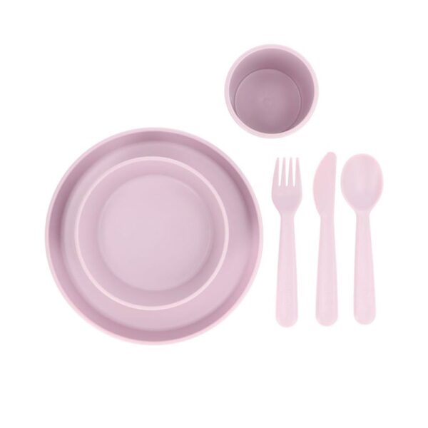 Tutete σετ φαγητού 6τμχ Lilac με πιάτο, μπολ, ποτήρι και μαχαιροπίρουνα