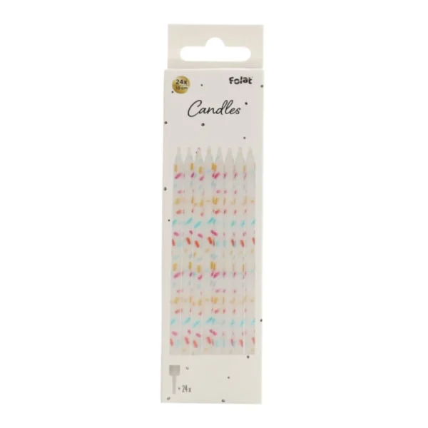 Κεράκια Τούρτας Cosy Sprinkles 10εκ – 24 Τεμάχια