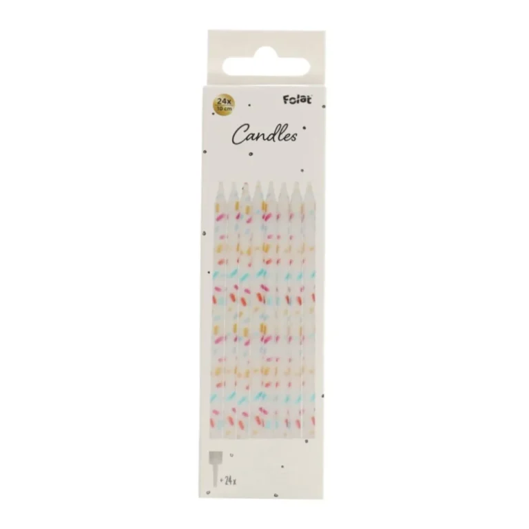 Κεράκια Τούρτας Cosy Sprinkles 10εκ – 24 Τεμάχια