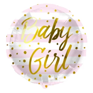 Μπαλόνι Foil Baby Girl Ροζ 45εκ για Baby Shower
