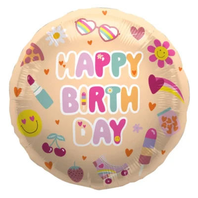 Μπαλόνι Foil Happy Birthday Boho Girlz 45εκ