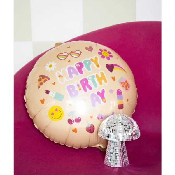 Μπαλόνι Foil Happy Birthday Boho Girlz 45εκ