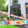 Happy Bday Ταινία με Βούλες 15 Μέτρα | Χρωματιστή Ταινία Γενεθλίων Rainbow Dots